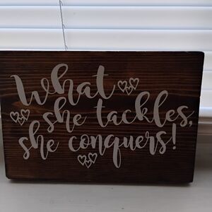 Inspirational Wooden Plaque - Brown